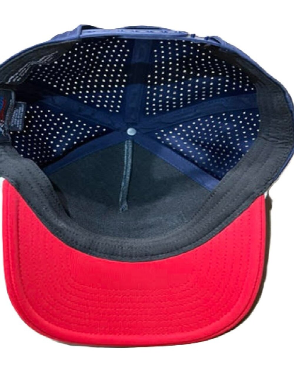 Navy and Red Racing Snapback Hat - Picture 5 of 6